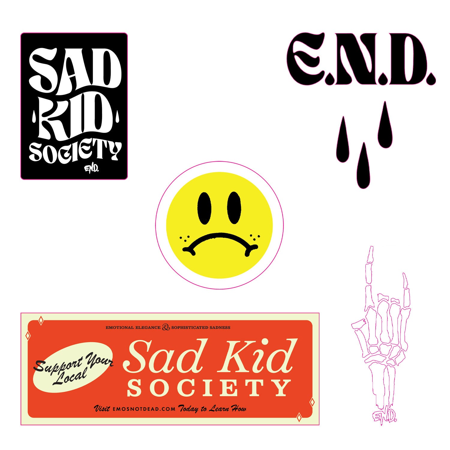 Sad Kid Sticker Pack