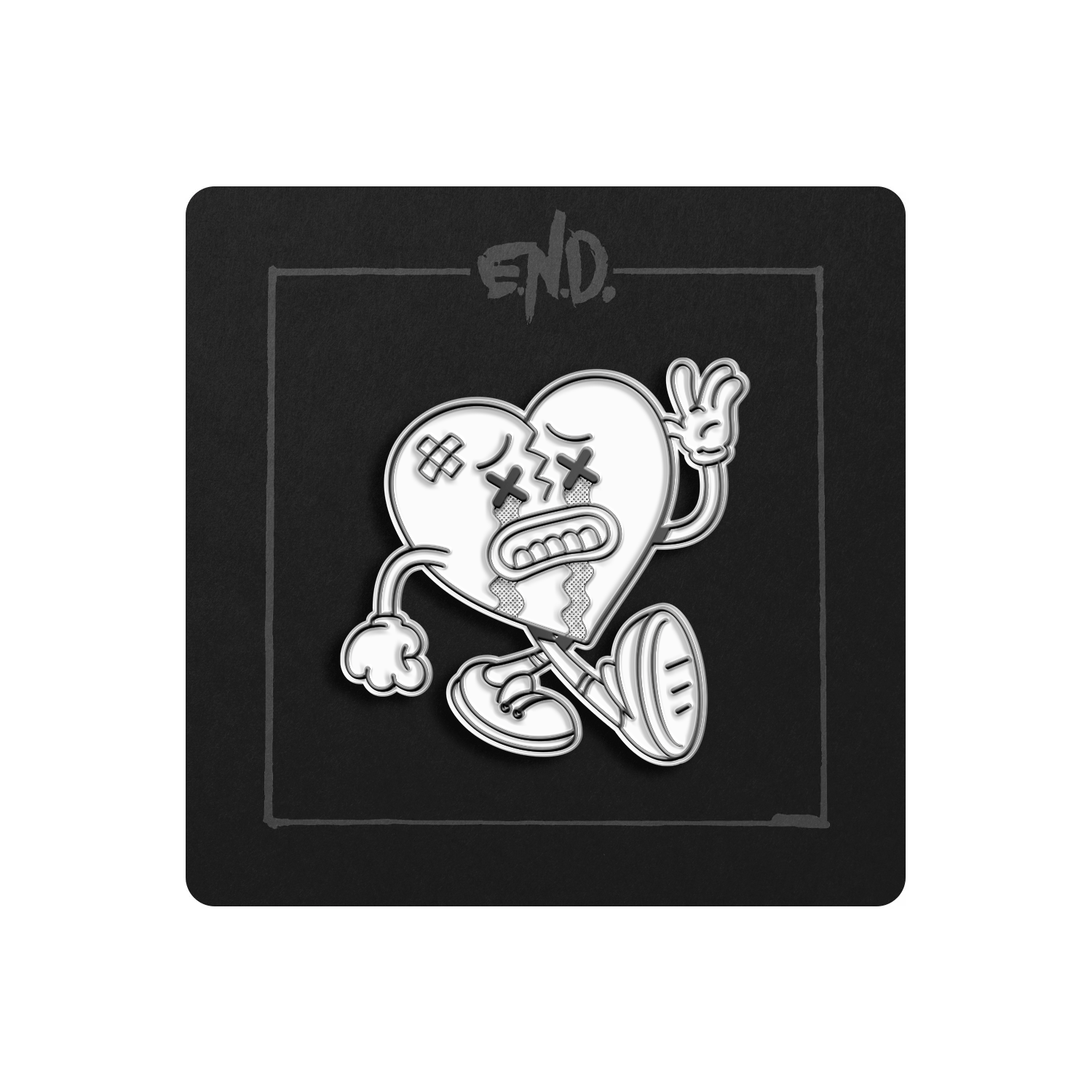 Sad Heart Enamel Pin