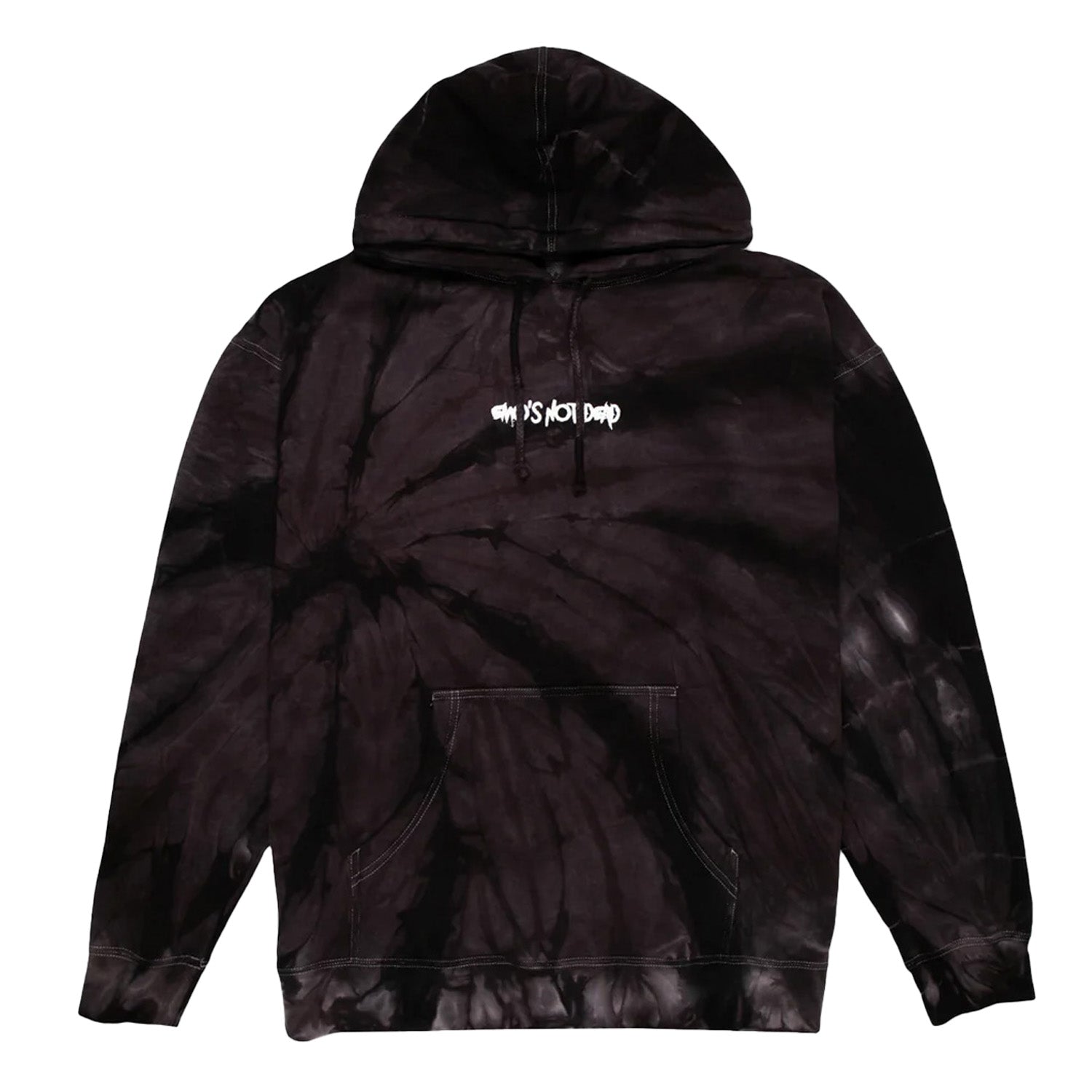 Crystal Dye Hoodie Black - Emo&