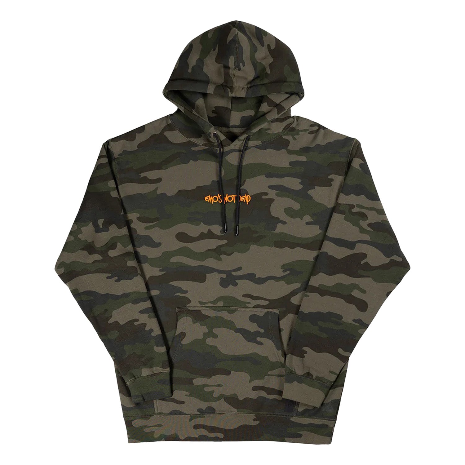 Emo’s Not Dead, Band Merch, Embroidered Hoodie - Forest Camo