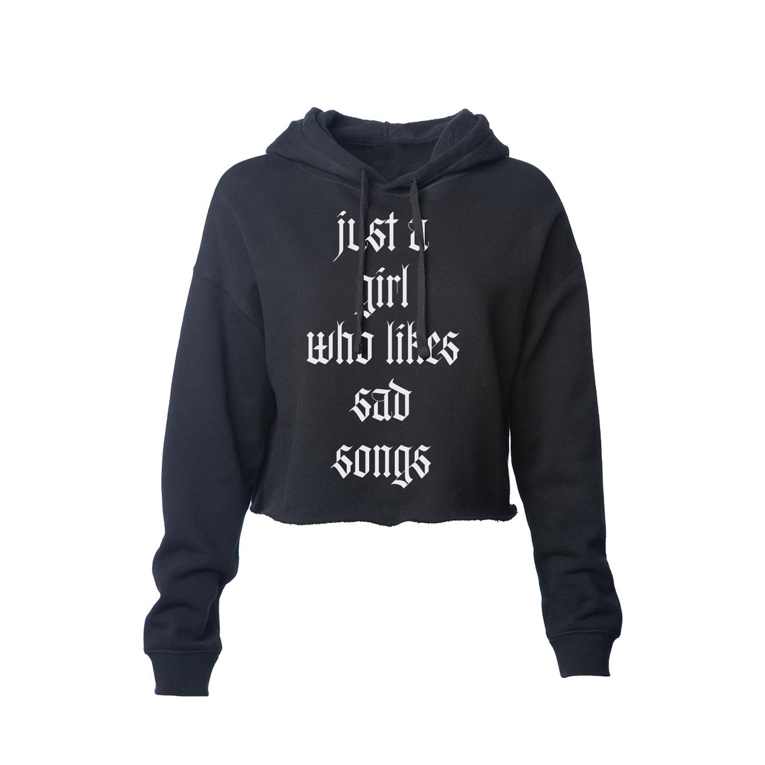 Just A Girl Crop Hoodie