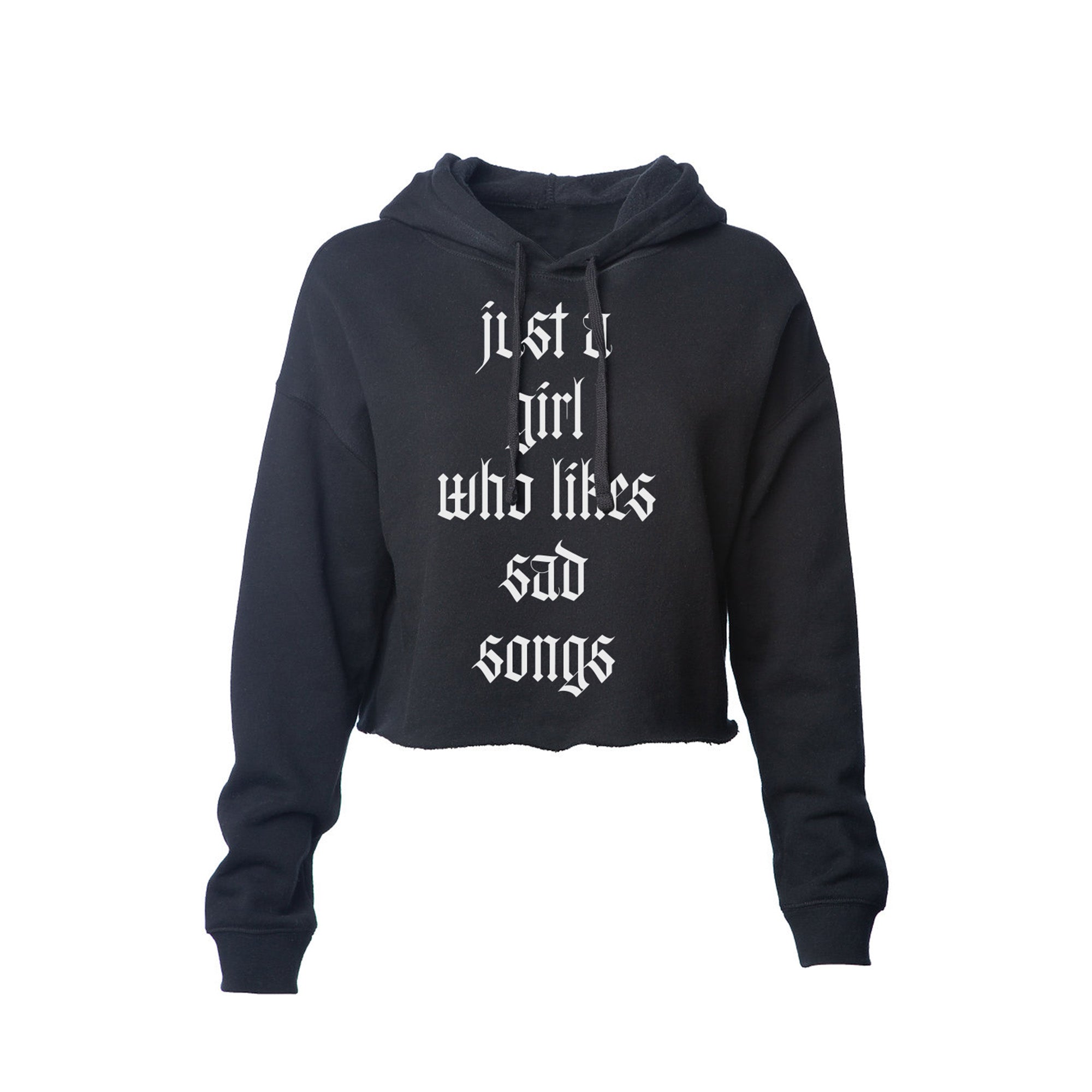 Just A Girl Crop Hoodie
