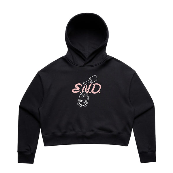 未使用ALEXIA STAM Distressed Cropped Hoodie TELFAR-NEW-MODELS-FLEECE-CROP-