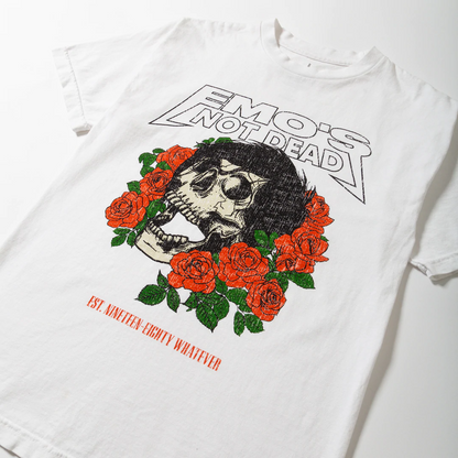 White 19-80 whatever tee. Emo&