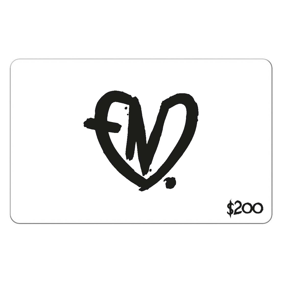 END Heart logo gift card - $200