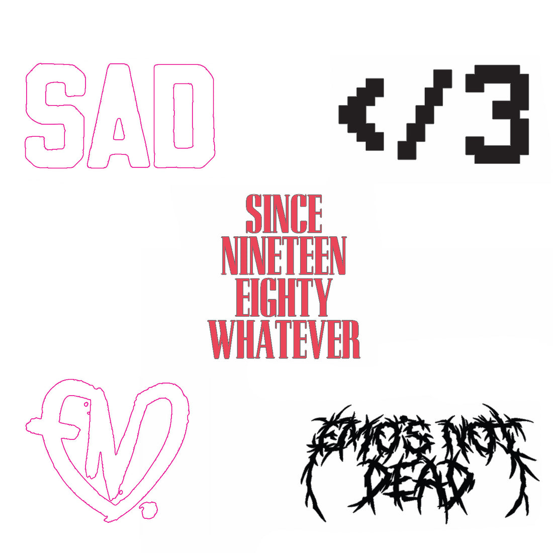 Emo’s Not Dead, Band Merch, Vinyl Sticker Pack